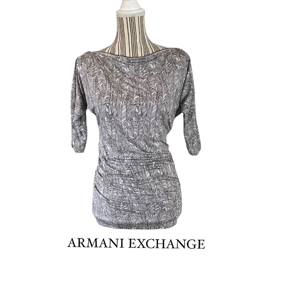 ARMANI EXCHANGE AX Tunic Geomatric Zipper Neckline XS - Picture 1 of 11